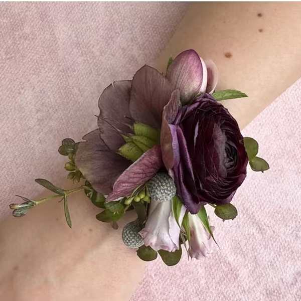 Purple Hues Wrist Corsage