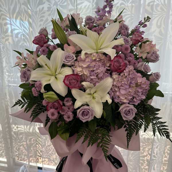 Grand opening basket lavender theme