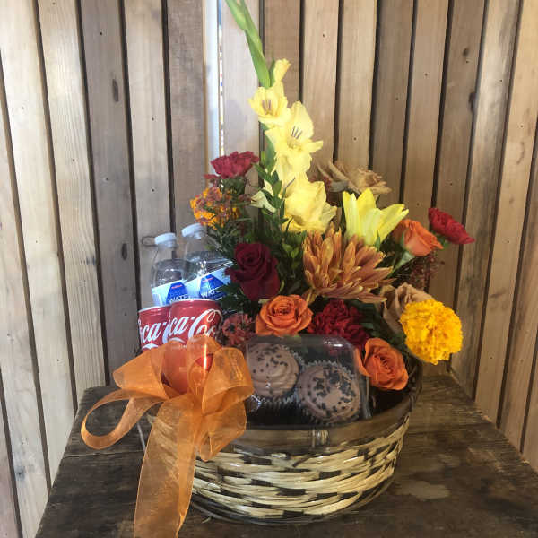 Snack and flower basket