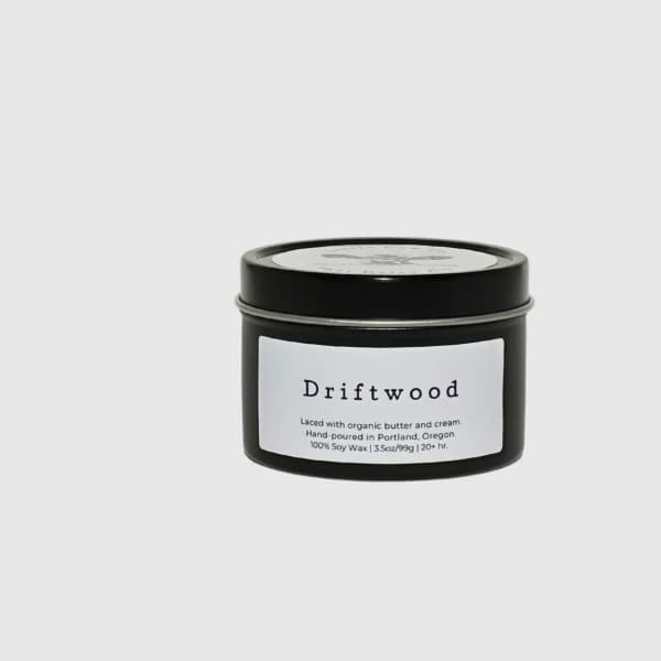 Driftwood Travel Tin Candle- 3.5 oz