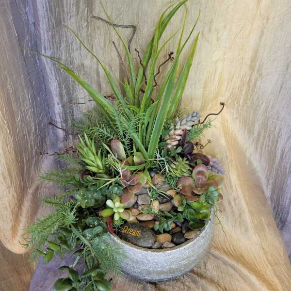 Dreamy Succulent Garden (Artificial Arrangement) ~Flower A Day