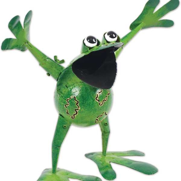 Speedy Frog Garden Sculpture