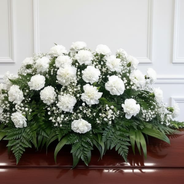 Casket Spray Section 1 Carnations
