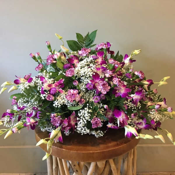 #138 MINI URN ORCHID SPLASH