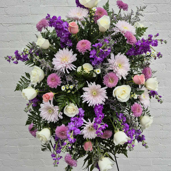 Lavender, White and Pink Standing Spray