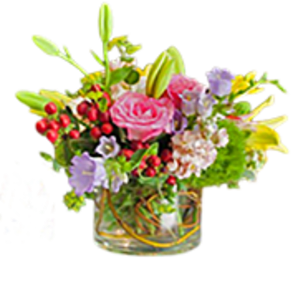 Garden Style Market Arrangment made with Local Flowers