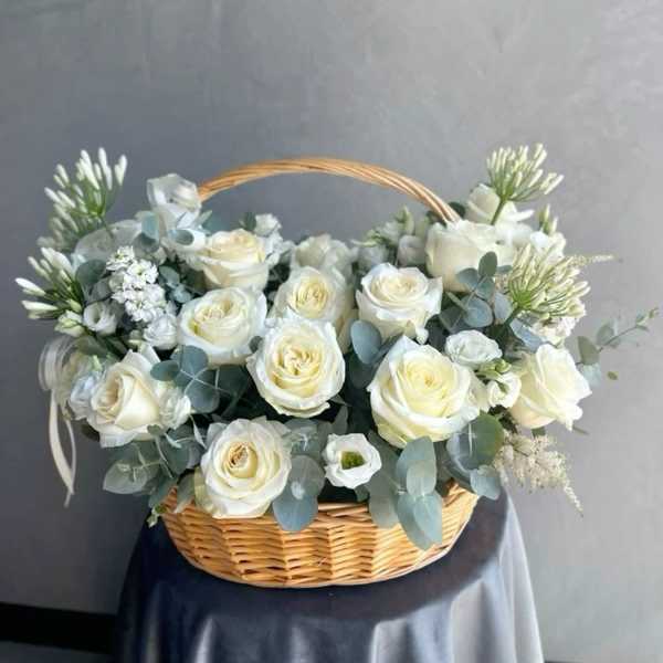 White mixed in a basket