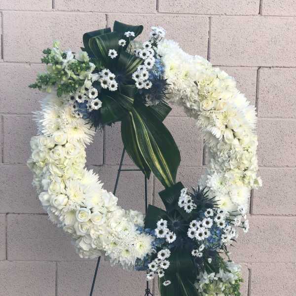 Custom Funeral Celebration of Life Standing Fresh Florals Spray
