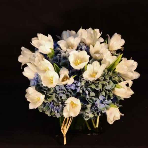 Hydrangea and Tulips