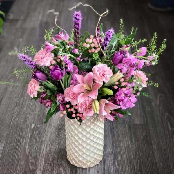 Array of Pink and purple