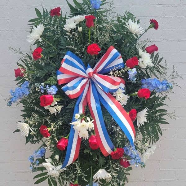 Red, White and Blue Standing Spray