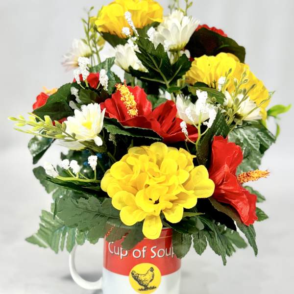 Get Well "Cup of Soup" Silk Arrangement