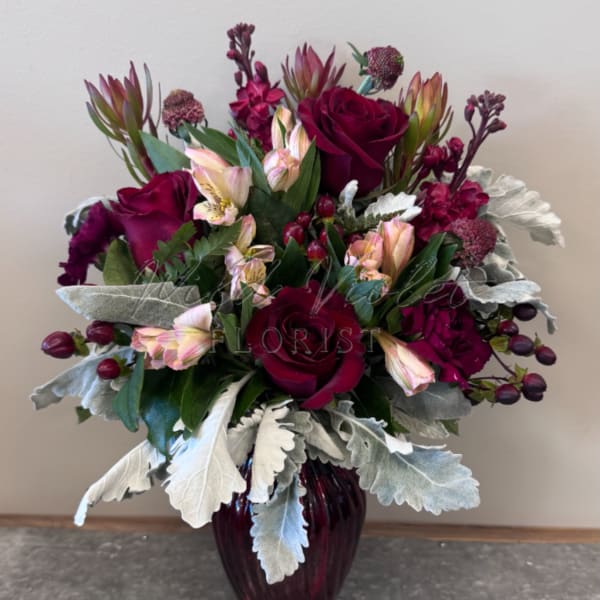 January Garnet Bouquet