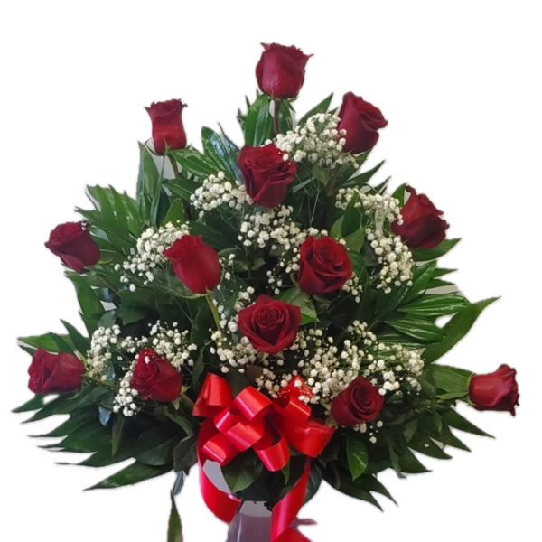 12 RED ROSES ONE SIDE