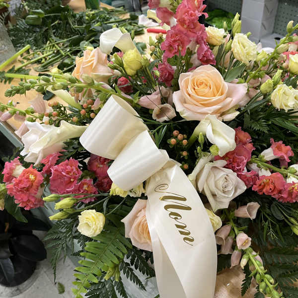 Small custom casket spray