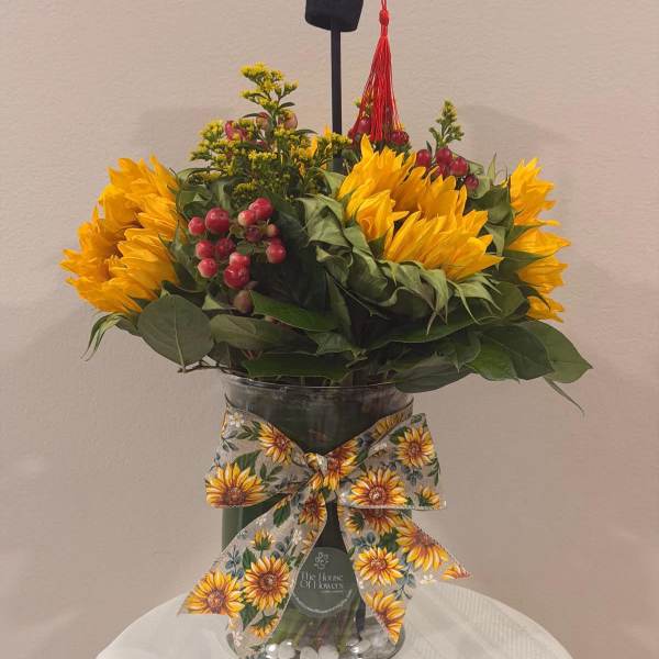 Sunflower Graduation Celebration Arrangement by The House of Flowers