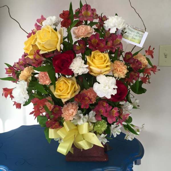 Rose and Carnation Basket