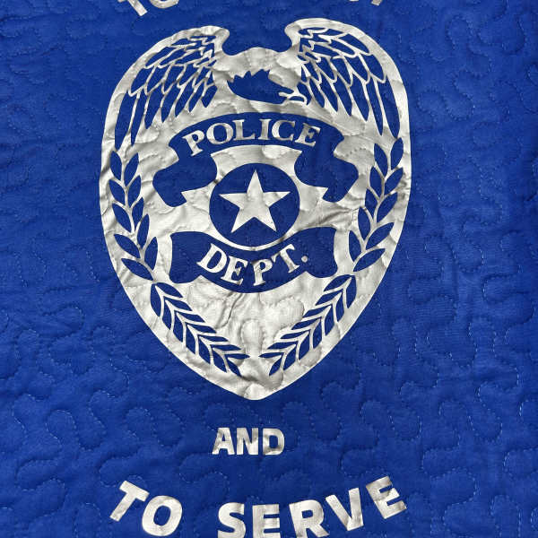 To Protect and To Service Police Quilted Throw
