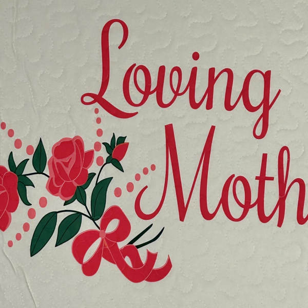 Pink floral Mother's Day graphic with roses and leaves