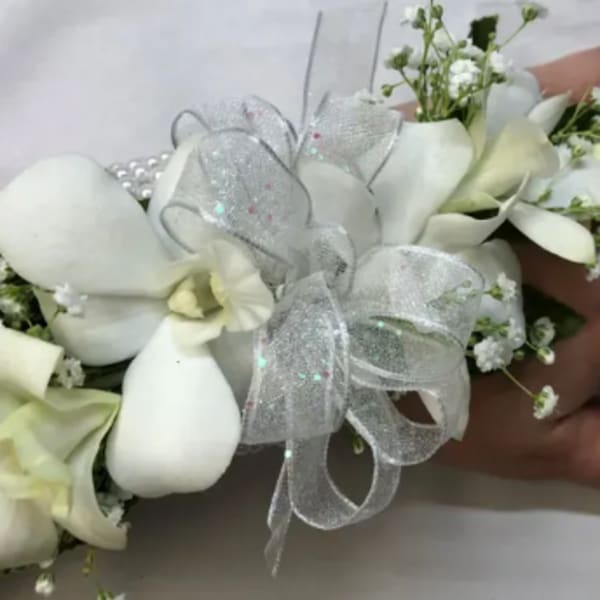 Orchids w/ Babies Breath Corsage