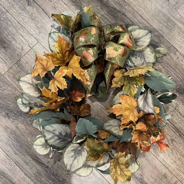 Gold & Sage Fall Wreath