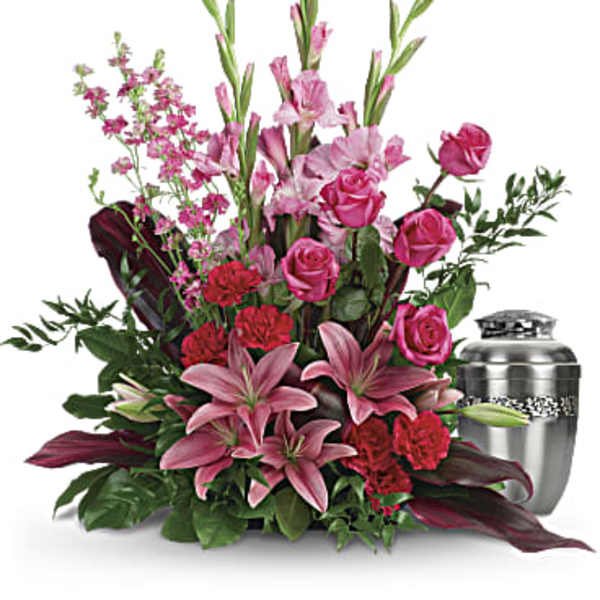 Adoring Heart Urn Arrangement