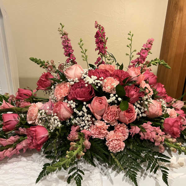 Pink Custom Casket Spray