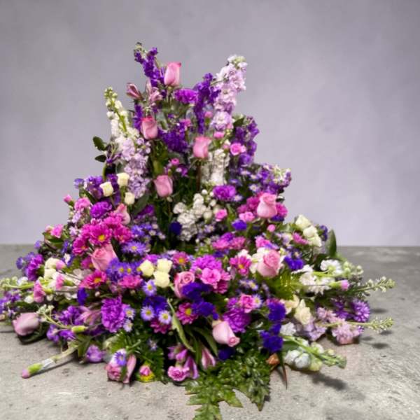 Perfectly Purple Cremation Wreath