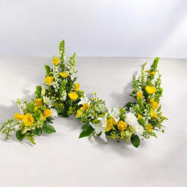 Cremation “S” curved arrangement