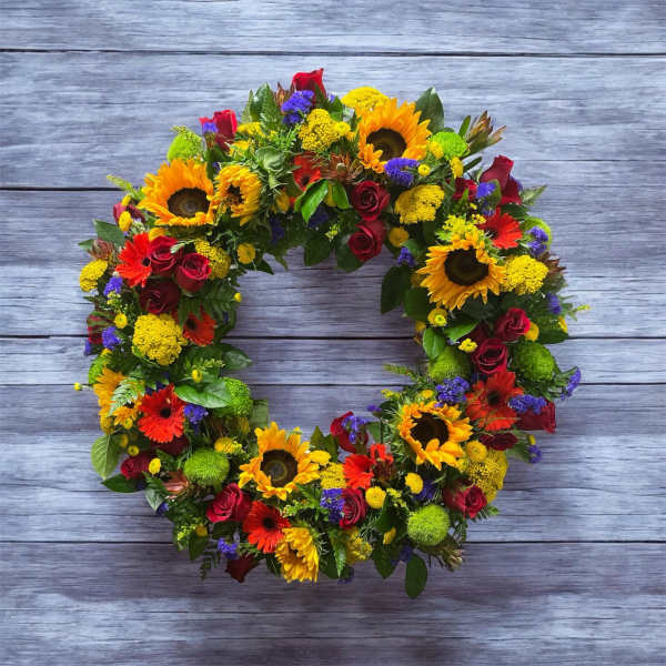 Vincent’s Sunflowers Standing Wreath