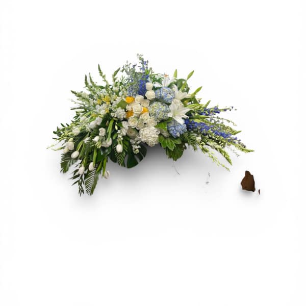 Watercolors Casket Piece by Petal Perfection