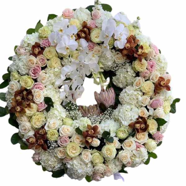 Soft Blush Sympathy Wreath