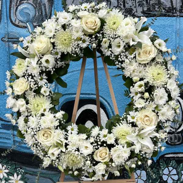 All White Wreath