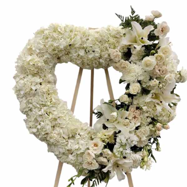 Classic White Sympathy Heart