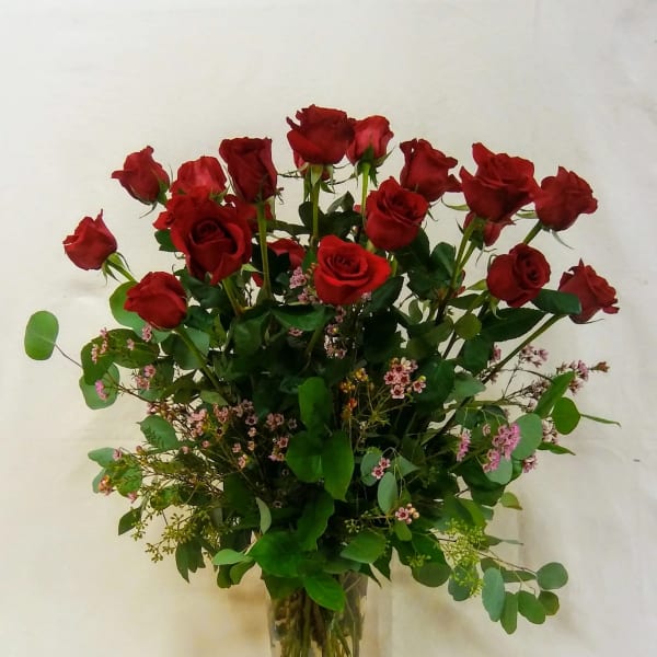 2 Dozen Roses Arranged (Any Color)