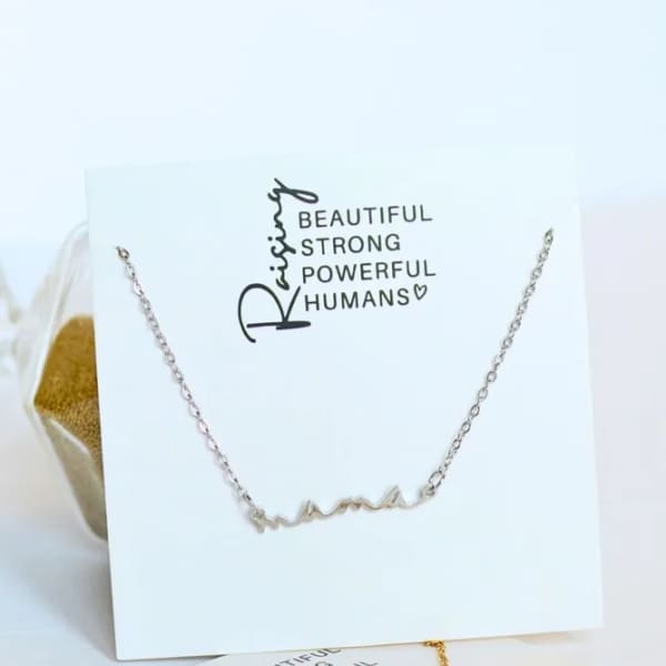 Mama Necklace- Silver
