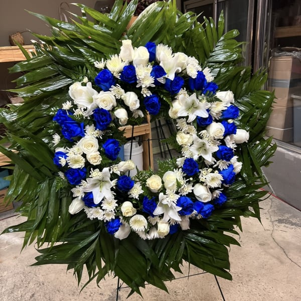 Blue, and white crown