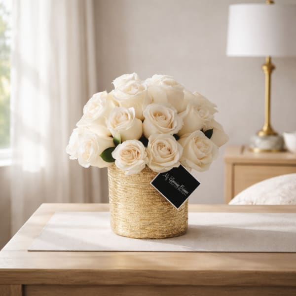 Cream de la Cream Arrangement – Luxury in Every Petal