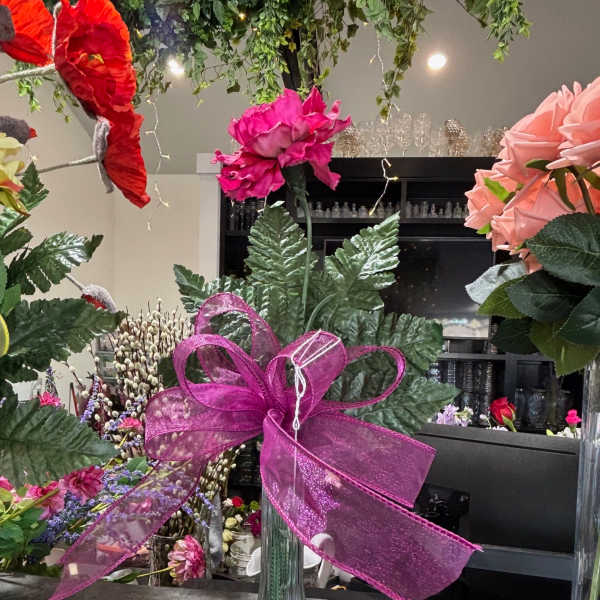 Hot Pink Artificial Carnation Budvase