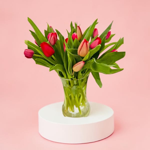 Mom Special Vase of Tulips