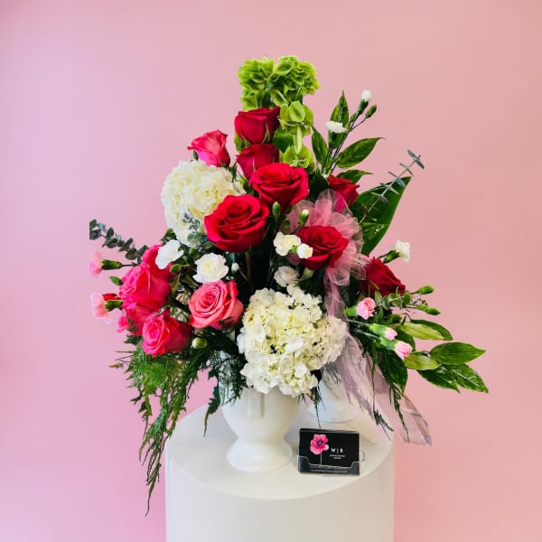 Roses and Hydrangea Basket