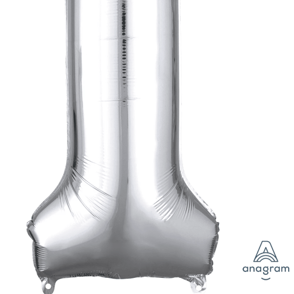 Silver number 1 foil balloon