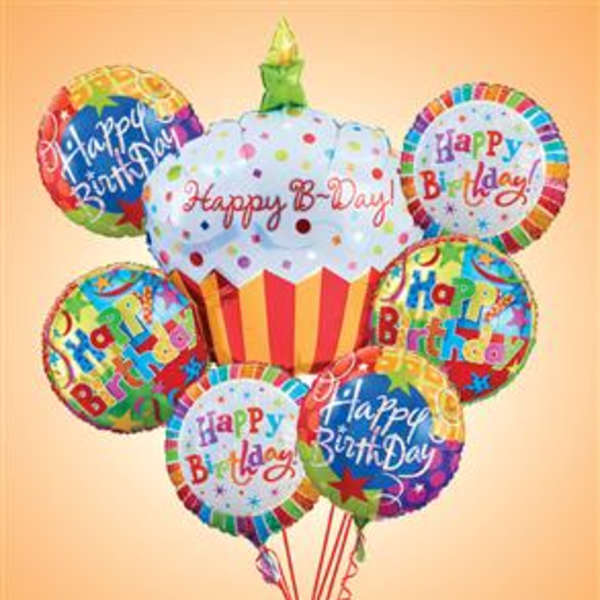 Happy Birthday 6ct Balloon Bouquet
