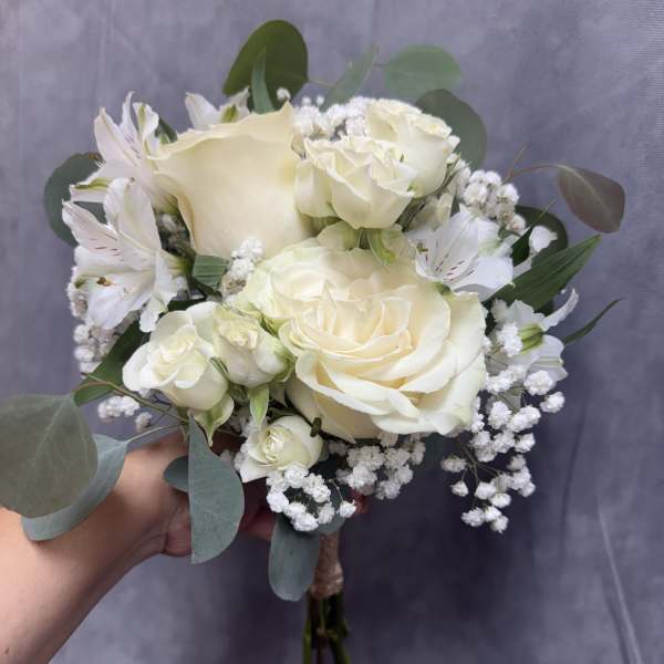 White blooms prom bouquet