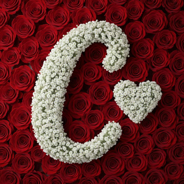 Baby's Breath Letter - C