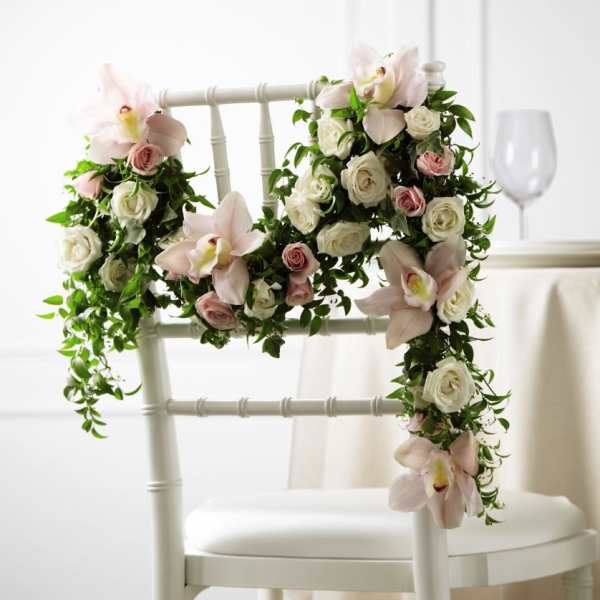 FTD Orchid Rose Chair Decor