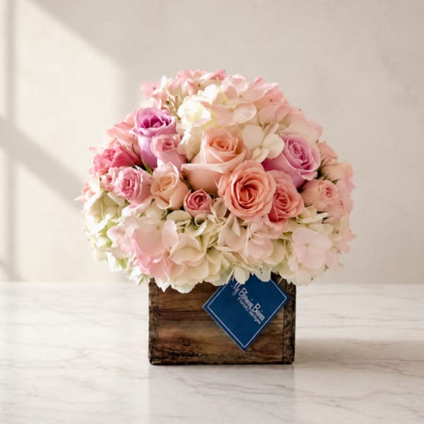 Rustic & Peach – Peach Rose Floral Arrangement (Same-Day Delivery Los Angeles)