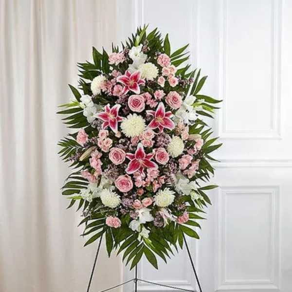 Blushing Stargazer Standing Spray