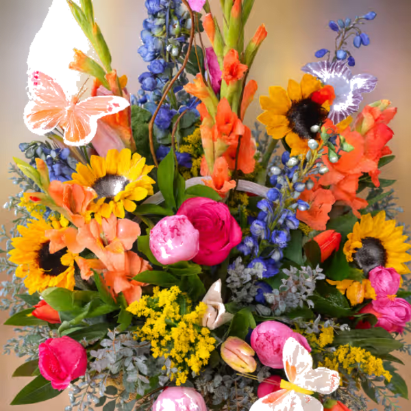 Whimsical Butterfly Garden Basket