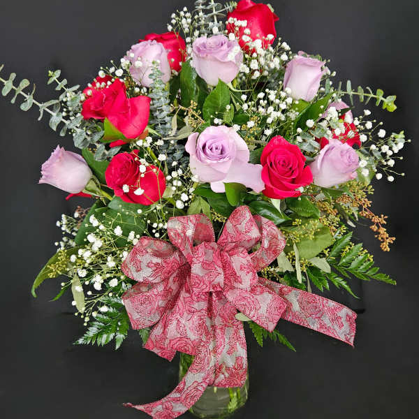 Sweet Devotion - 2 Dozen Red & Lavender Roses